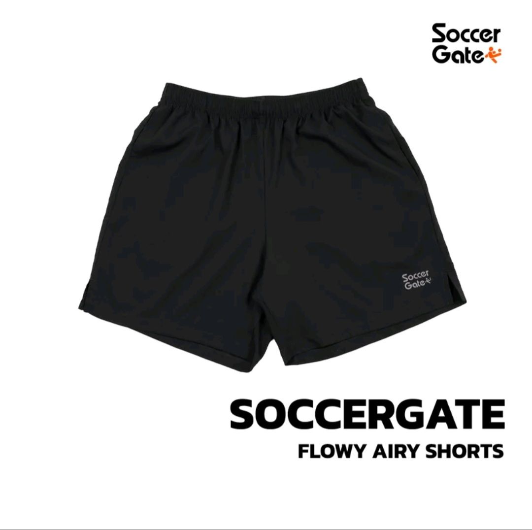SoccerGate Flowy Airy Shorts ดำ