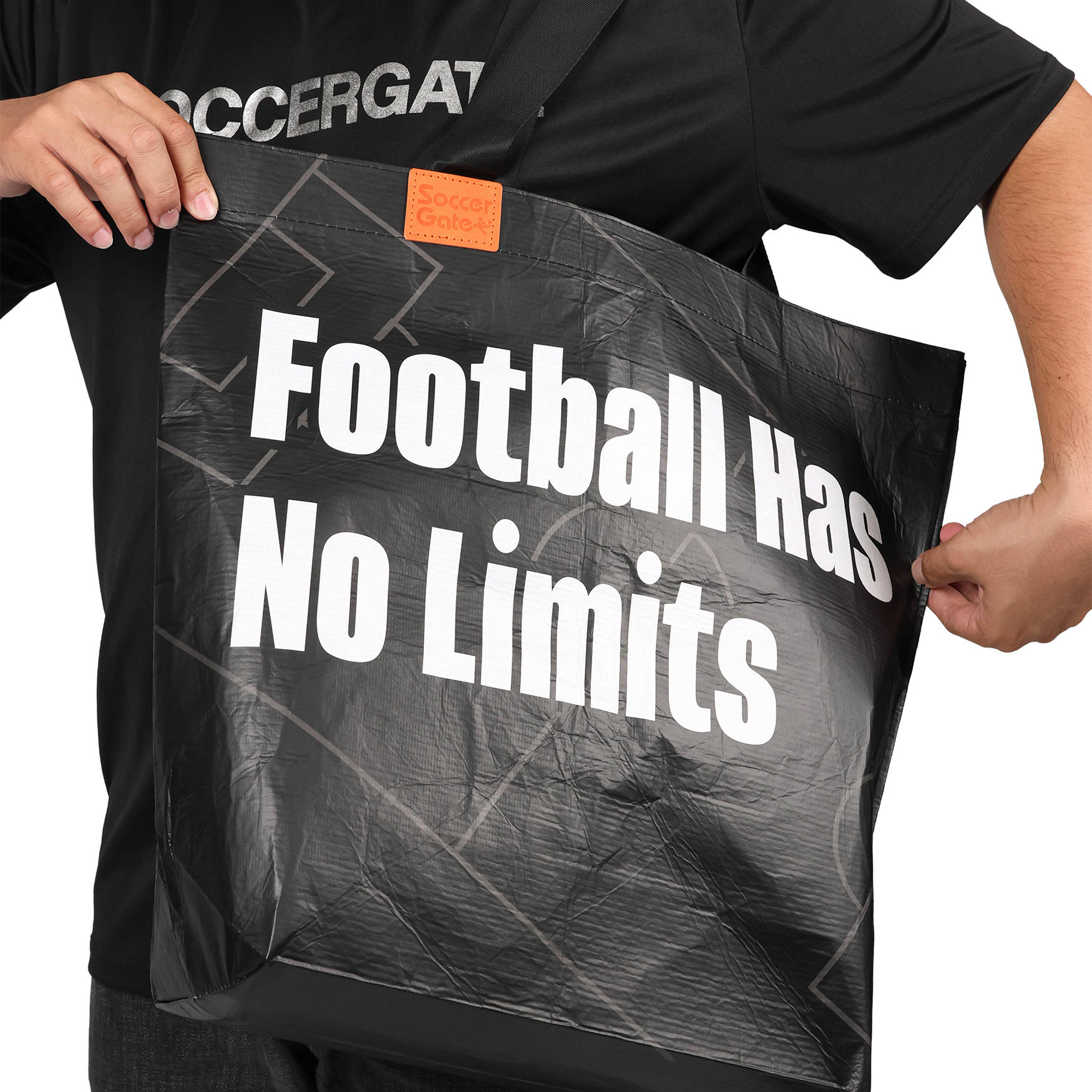 กระเป๋าผ้าใบสะพายข้างลาย FHNL 2025 ดำ